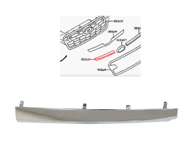 Ornament grila fata Subaru Xv, 04.2017-, fata, Dreapta, crom