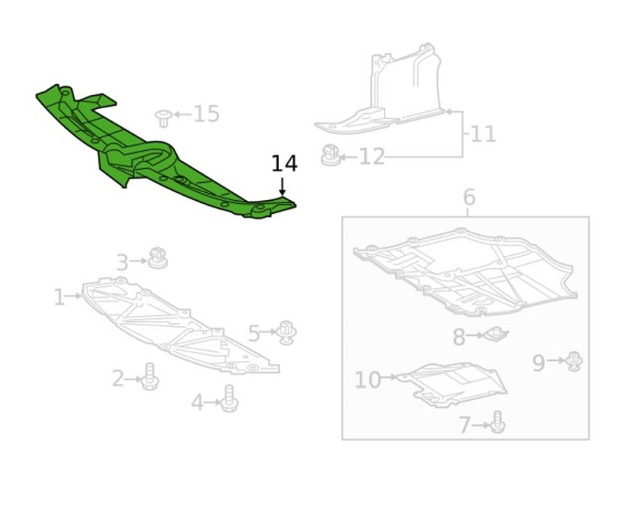 Ornament fixare superioara panou Fata Toyota Corolla (E210), 07.2018-, Fata, superior, Aftermarket