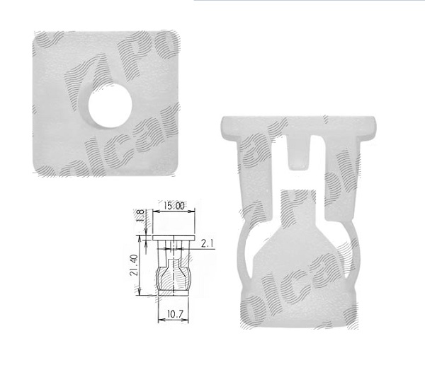 Piulita montare plastic 10 buc Fso Caro, Atu, Plus, Kombi, Truck, 01.1978-12.2002, pentru cotiera, Aftermarket