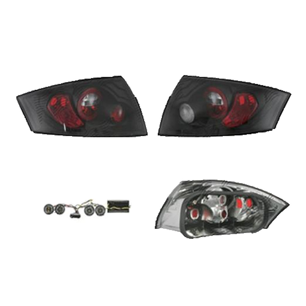 Set stopuri Spate Audi Tt (8n), 10.1998-05.2006, partea Stanga+Dreapta, negru, transparent; tuning; Omologare: ECE, Taiwan