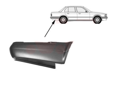 Segment reparatie aripa spate Bmw Seria 3 (E30), 1987-04.1994, partea Dreapta, Spate; inferior, Aftermarket