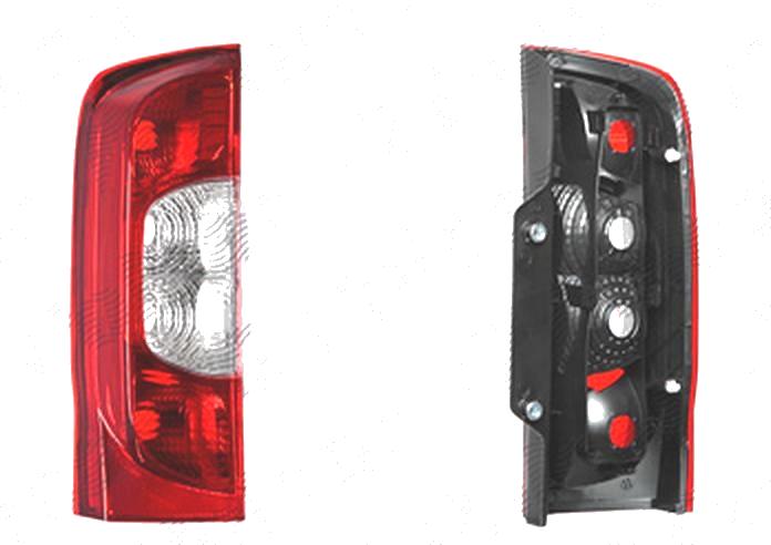 Stop spate lampa Citroen Nemo (Aa), 10.2007-; Fiat Fiorino/Qubo, 10.2007-; Peugeot Bipper, 10.2007-, spate, Stanga, 1 usa spate, P21/4W+P21W+PY21W; fara suport bec, DEPO,