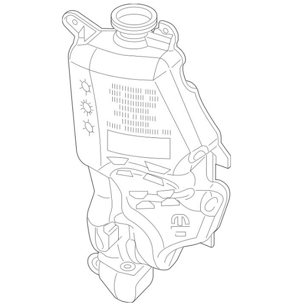 Rezervor spalator parbriz Ram 1500/2500/3500, 01.2018-, fara pompa lichid parbriz, fara spalator far, fara senzor nivel lichid (cu gaura senzor),Cu capac, Aftermarket