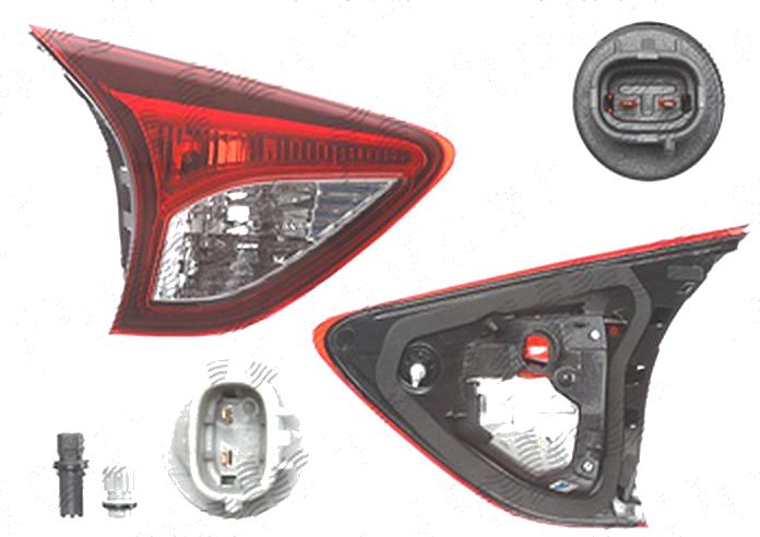 Stop spate lampa Mazda Cx-5 (Ke), 03.2012-, spate, Stanga, partea interioara; W16W+W5W; cu suport becuri; omologare: ECE/SAE, DEPO