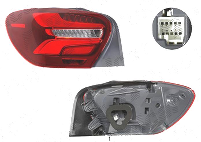 Stop, lampa spate MERCEDES Clasa A (W176), 01.2015-08.2018, OEM/OES, partea stanga, LED;