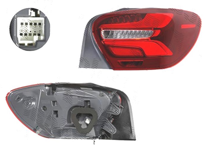 Stop, lampa spate MERCEDES Clasa A (W176), 01.2015-08.2018, OEM/OES, partea dreapta, LED;