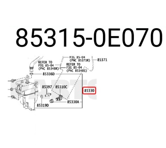 Rezervor spalator parbriz Toyota Highlander (U50), 12.2013-2019, pt. modele fara spalator faruriGat de umplere cu capac,Cu pompa spalator parbriz si senzor nivel lichid, Aftermarket