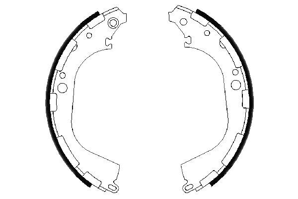 Set saboti frana BOSCH 0986487464 spate Nissan Pick Up (D22) Navara (D22) Pick Up (D21) Pathfinder (R50) Np300