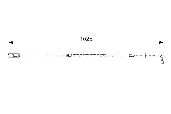 Senzor uzura placute frana BOSCH 1987473026 spate Bmw X5 (E70) X6 (E71, E72)