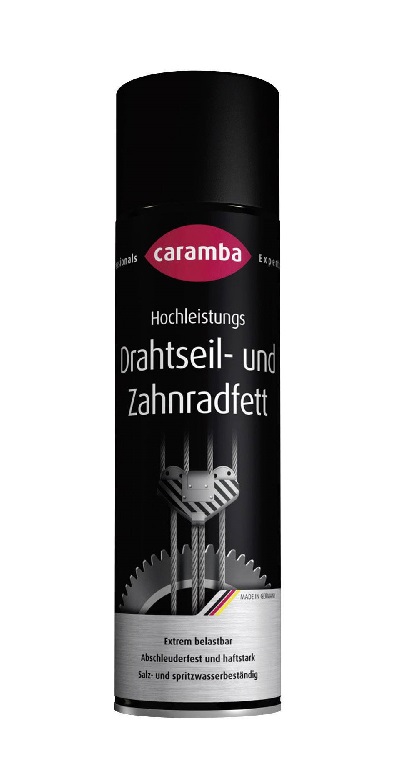 Spray lubrifiere cabluri de otel si pinioane (roti dintate) CARAMBA Vaselina grafitata 500 ml;