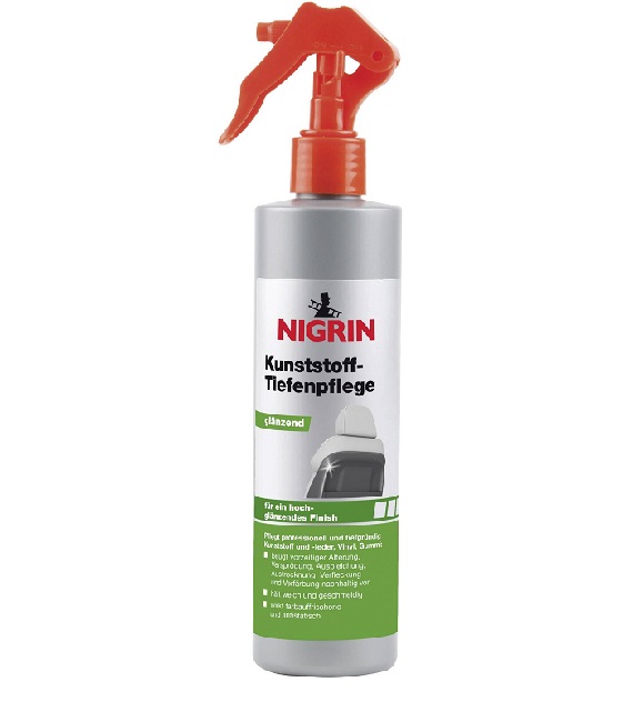 Solutie pentru reconditionare si conservare plastic NIGRIN 300 ml, pentru plastic, vinyl, cauciuc si piele sintetica - LUCIOASA