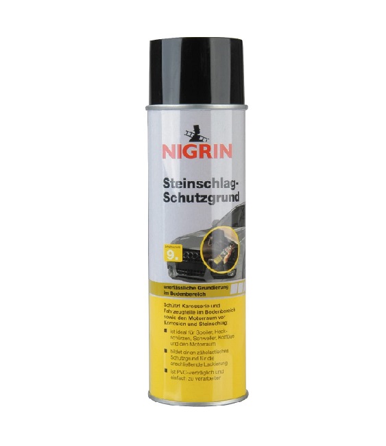 Spray vopsea grund anticoroziv Nigrin 500 ml; protectie durabile si flexibila impotriva deteriorarii mecanice si a ruginii; negru
