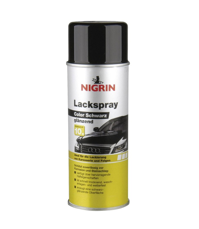 Spray vopsea Grafen Professional 400 ml; nitroceluloza; negru lucios