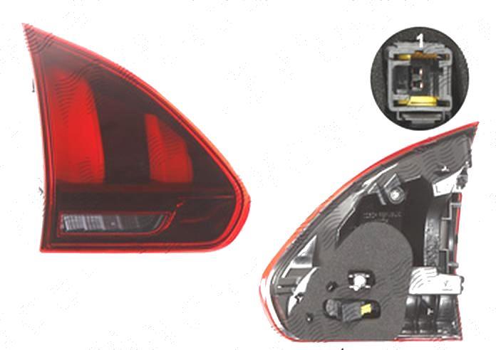 Stop spate lampa Peugeot 2008, 07.2016-, spate, Stanga, partea interioara; LED, VARROC,