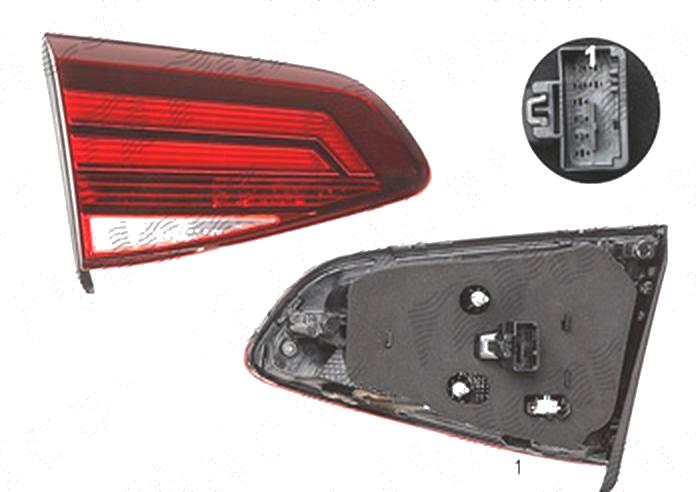 Stop spate lampa Volkswagen Golf 7 (5k), 01.2017-, spate, Stanga, Hatchback, partea interioara; LED, VALEO