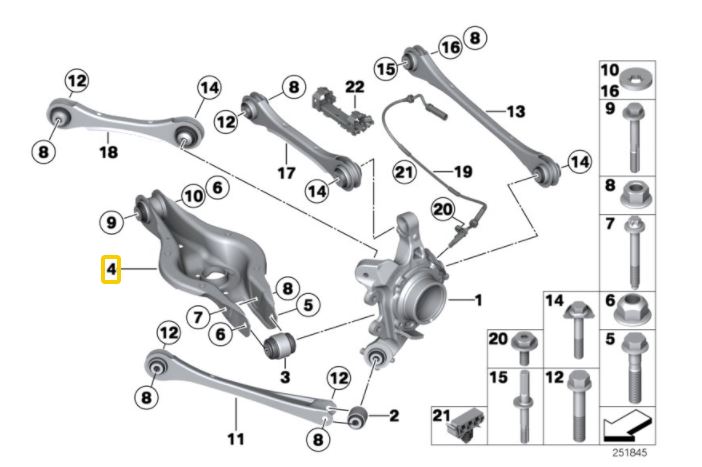 Brat suspensie roata TEKNOROT 20C1378K, Dreapta = Stanga, Spate