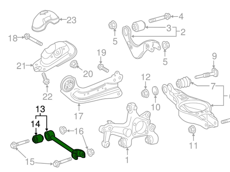 Brat suspensie roata TEKNOROT 81H2373K, Dreapta = Stanga, Spate