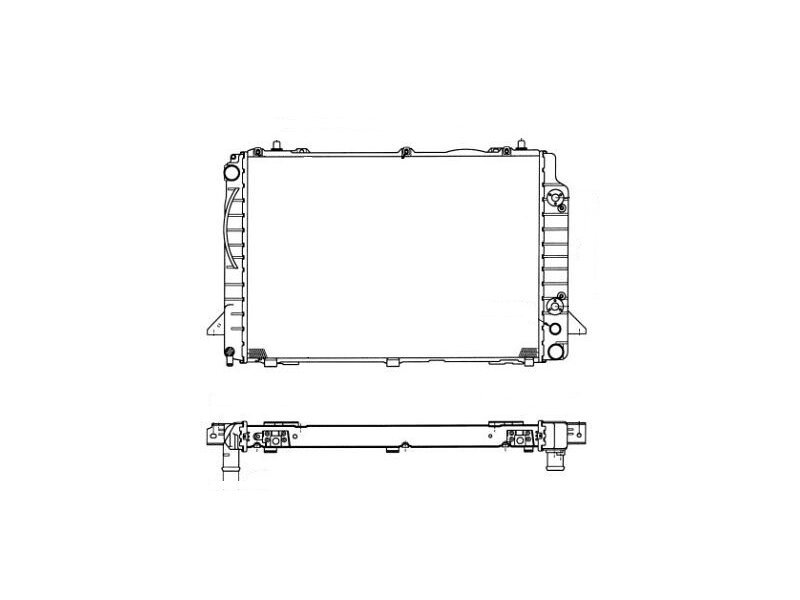 Radiator racire Audi 80 (B4) CABRio, 08.1992-12.1996, motor 2.6 V6, 110 kw, 2.8 V6, 128 kw, benzina, cutie automata 596x409x32 mm, aluminiu/plastic,