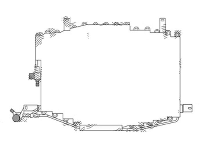 Condensator climatizare Audi 100 (C4), 01.1992-06.1994, motor 2.0, 103 kw; 100 (C4), 09.1991-06.1994, 2.0, 85 kw benzina, full aluminiu brazat, 615x440x32 mm, fara filtru uscator