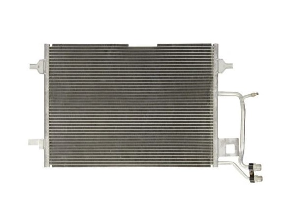 Condensator climatizare Audi A4 (B5), 01.1995-11.2000, motor 1.8 T, 110 kw; 2.6 V6, 110 kw; A4 (B5), 07.2000-11.2000, motor 1.6, 75 kw benzina, full aluminiu brazat, 607 (575)x406x16 mm, fara filtru uscator