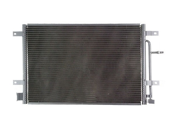 Condensator climatizare Audi A4 (B6), 07.2002-03.2009, motor 1.8 T, 120 kw ; A4 (B6), 03.2003-12.2004, 4.2 V8, 253 kw benzina, full aluminiu brazat, 610 (570)x407x16 mm, fara filtru uscator