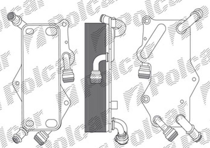 Radiator racire ulei motor, termoflot Audi A6 (C7), 03.2011-05.2013, motor 2.0 TFSI, 2.8 V6, benzina, 2.0 TDI, 3.0 TDI, diesel, cv automata, 215x80x57 mm, racitor transmisie, din aluminiu