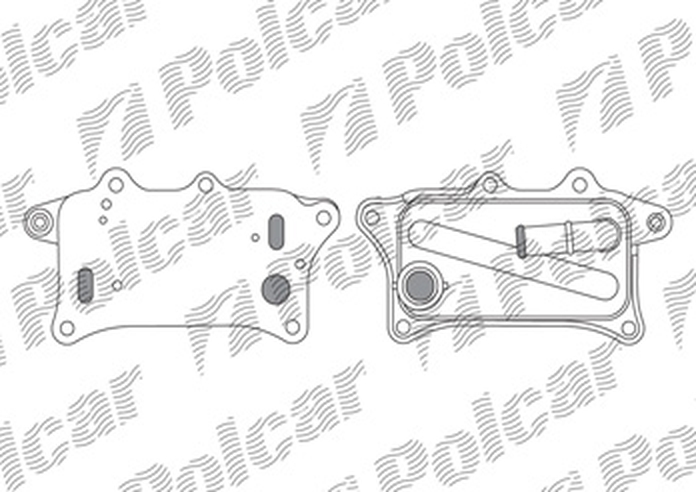 Radiator racire ulei motor, termoflot Audi A4 (B8), 02.2012-12.2015, motor 3.0 V6k TFSI, 200/245 kw, benzina, 140x70x50 mm, din aluminiu