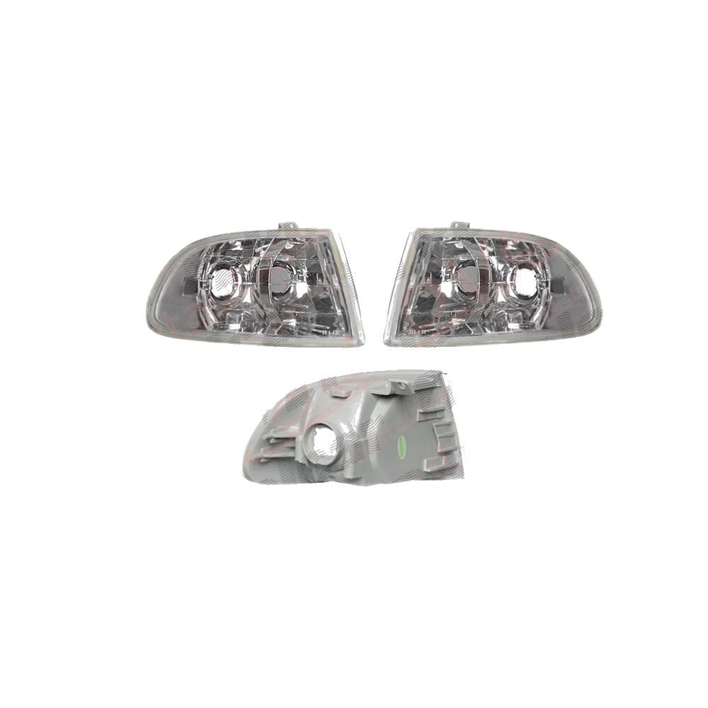 Set lampa semnalizare fata HONDA CIVIC Sedan (EG/EH9), 10.1991-10.1995, Taiwan, partea stanga+dreapta, transparent, argintiu; tuning;