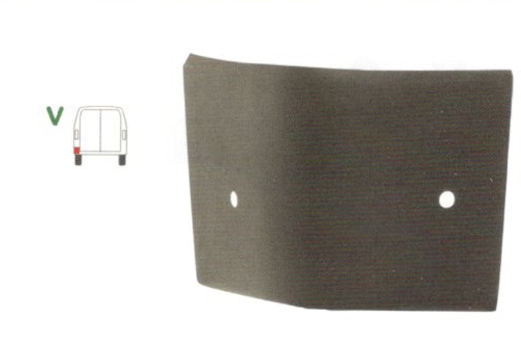Coltar panou spate MERCEDES 207-410, 1977-1995, spate, partea stanga, scazut; otel galvanizat