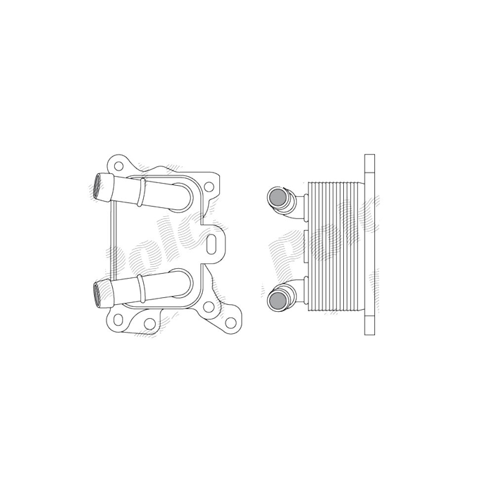 Radiator ulei motor, Termoflot 60x92x40mm, RapidAuto 60X2L8-1