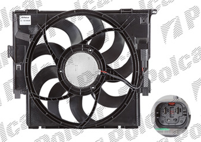 GMV radiator electroventilator BMW Seria 1 F20/F21, 2011-2019, 114D, 116d EfficientDynamics, motor 1.6 D, diesel, 300W; 485 mm; 3 pini