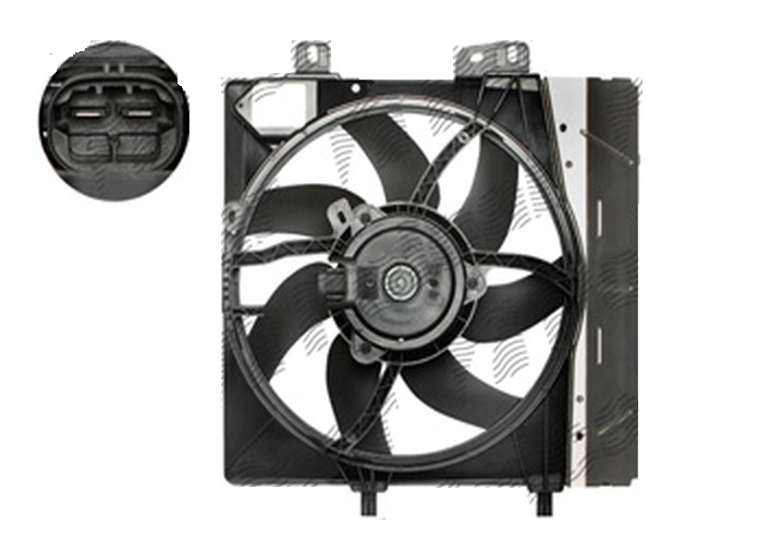 Ventilator radiator GMV Citroen C2 (Jm), C3 1 (Fc), C3 Ii, C3 Pluriel (Hb), Ds3; Peugeot 1007 (Km), 2008, 207 (Wa, Wc), 208