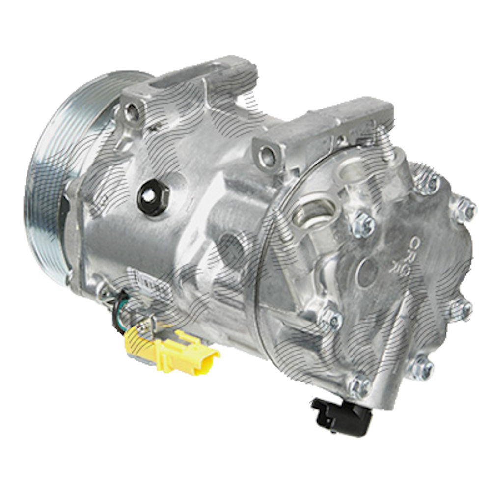 Compresor aer conditionat Citroen Berlingo, 2008-2018, motorizare 1.6 HDI, diesel si 1.6, benzina, rola curea 119 mm, 6 caneluri, tip Sanden: SD7C16