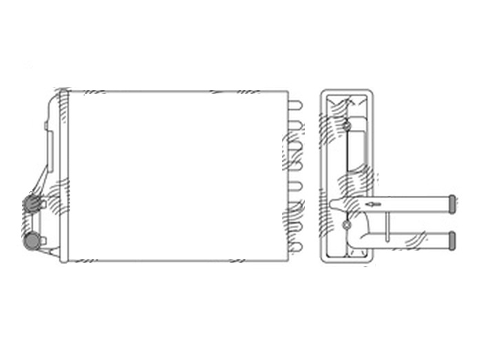 Radiator Incalzire Chrysler NEON, 09.1994-08.1999, motor 1.8, 2.0, benzina, aluminiu mecanic/plastic, 212x158x42 mm, SRLine