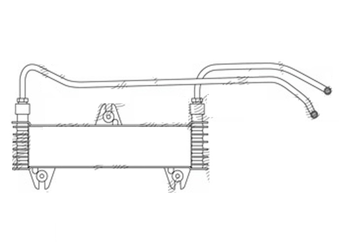 Radiator racire ulei motor, termoflot Chrysler 300M, 07.1998-09.2004, motor 3.5 V6, 185/187 kw, Dodge INTERPID, 07.1998-09.2004, motor 3.5 V6, 181 kw, benzina, cv automata, 260x55x24 mm, racitor transmisie, din aluminiu brazat