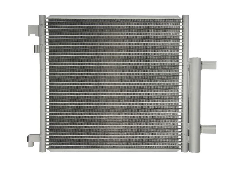 Condensator climatizare Chevrolet Spark (M300), 03.2010-2014, motor 1.0, 50 kw/60kw benzina, cutie automata/manuala, full aluminiu brazat, 450(405)x410(390)x16 mm, cu uscator si filtru integrat
