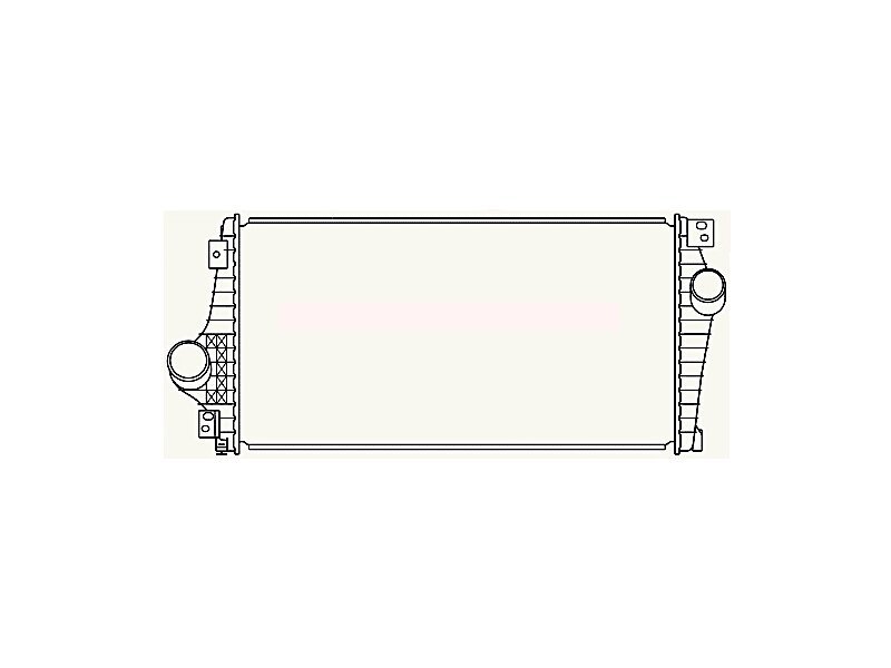 Intercooler Chevrolet Epica, 01.2007-2010, motor 2.0 d 110kw, diesel, cu/fara AC, aluminiu brazat/plastic, 656x343x30 mm,