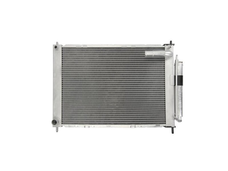 Radiator racire Nissan Micra, 01.2003-05.2005, motor 1.0, 48 kw; 1.2, 48/59 kw; 1.4, 65 kw, benzina, cutie manuala, cu AC, cu condensator cu uscator 529x378x40 mm, aluminiu brazat