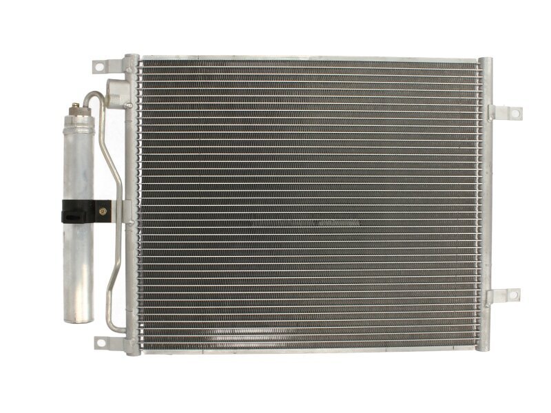 Condensator climatizare Nissan Micra, 06.2005-06.2010, Note, 03.2006-05.2013, motor 1.5 dci, diesel, cutie manuala, full aluminiu brazat, 495(445)x393x16 mm, cu uscator filtrat