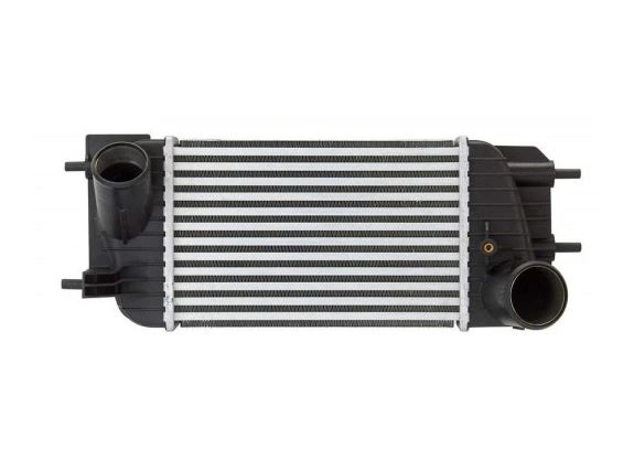 Intercooler Nissan Juke (F15), 06.2010-, motor 1.6 T, Juke Nismo (F15), 02.2013-07.2014, 1.6 DIG-T, benzina, cu/fara AC, aluminiu brazat/plastic, 281x175x80 mm,