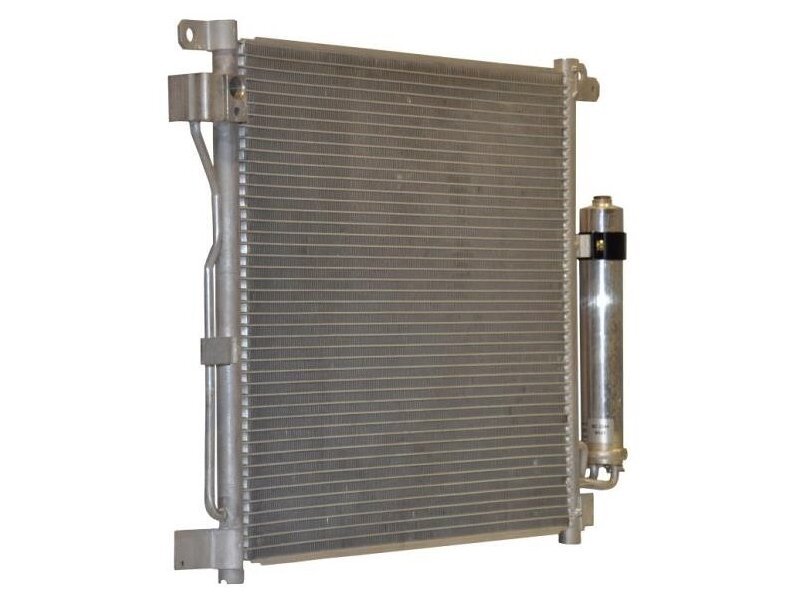 Condensator climatizare Nissan Juke (F15), 06.2010-, motor 1.5 dci, 81 kw diesel, cutie manuala, full aluminiu brazat, 498(445)x410(395)x16 mm, cu uscator filtrat