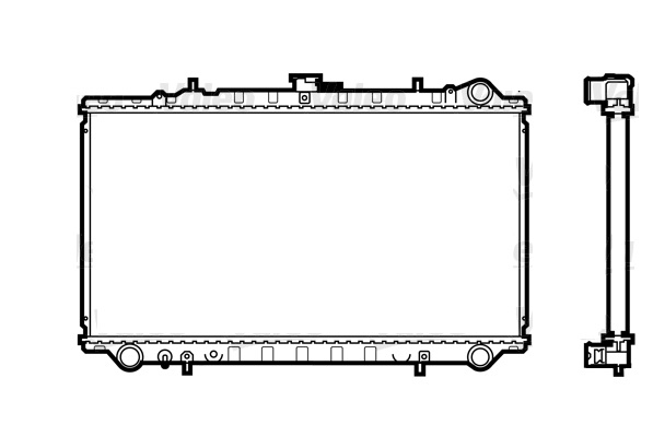 Radiator racire Nissan Primera, 06.1990-10.1996, motor 2.0 d, 55 kw, diesel, cutie manuala, 710x360x23 mm, aluminiu/plastic,