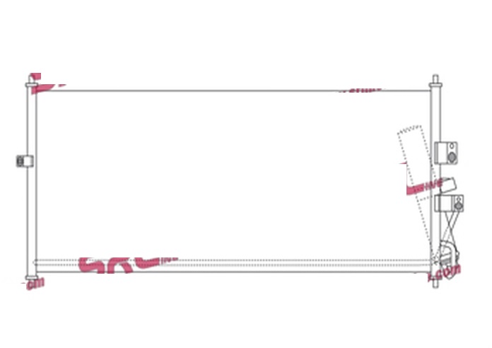 Condensator climatizare Nissan Almera, 03.2000-09.2006, motor 2.2 Di, 82 kw; 2.2 dci, 100 kw; 1.5 dci, 60 kw diesel, cutie manuala, full aluminiu brazat, 730 (680)x310x18 mm, cu uscator filtrat