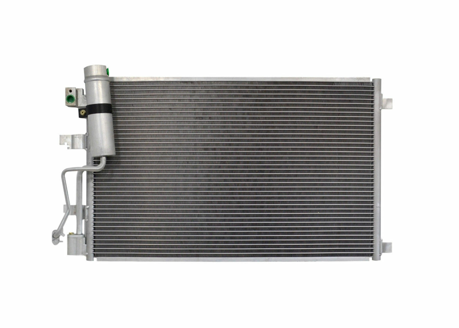 Condensator climatizare Nissan Qashqai/Qashqai +2 (J10), 02.2007-04.2014, motor 2.0 dci, 110 kw diesel, cutie manuala/automata, full aluminiu brazat, 645(595)x400(385)x16 mm, cu uscator filtrat