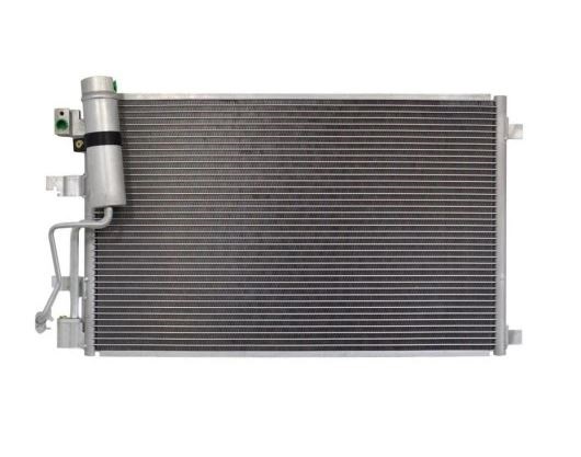 Condensator climatizare Nissan Qashqai/Qashqai +2 (J10), 02.2007-04.2014, motor 2.0 dci, 110 kw diesel, cutie manuala/automata, full aluminiu brazat, 645(608)x400(378)x16 mm, cu uscator filtrat