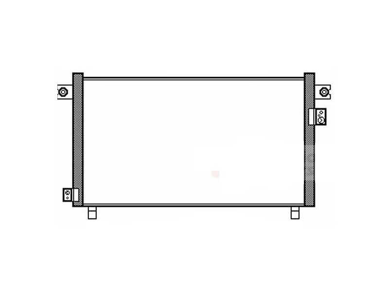 Condensator climatizare Nissan Patrol, 05.2000-03.2010, motor 3.0 Di, 116kw/118 kw diesel, cutie manuala/automata, full aluminiu brazat, 770 (725)x400 (385)x16 mm, fara filtru uscator