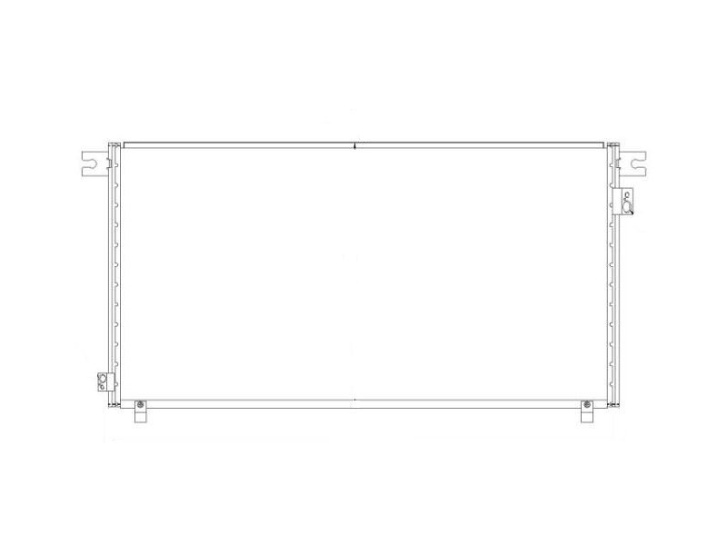 Condensator climatizare Nissan Patrol, 05.2000-03.2010, motor 3.0 Di, 116kw/118 kw diesel, cutie manuala/automata, full aluminiu brazat, 770 (725)x400x16 mm, fara filtru uscator