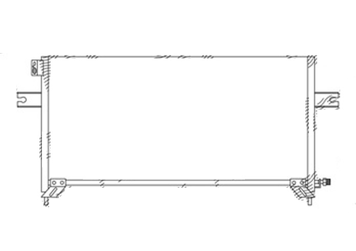 Condensator climatizare Nissan NP300/Pickup; NP300 (D22), 03.2002-12.2010, motor 2.5 dci, 98 kw diesel, full aluminiu brazat, 735(700)x330x16 mm, fara filtru uscator