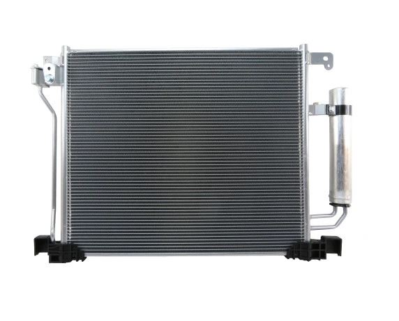 Condensator climatizare Nissan Juke (F15), 04.2015-, motor 1.6 T, 140 kw benzina, cutie CVT, full aluminiu brazat, 487 (457)x415 (395)x12 mm, cu uscator filtrat