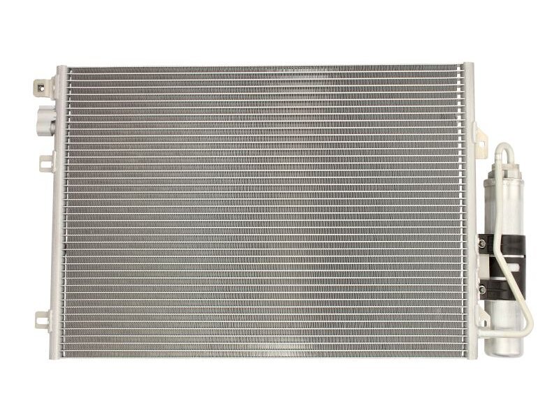 Condensator climatizare Dacia Logan, 09.2004-06.2013, motor 1.4, 55 kw; 1.6, 64 kw/70kw/77kw benzina, full aluminiu brazat, 550(510)x380x16 mm, cu uscator filtrat